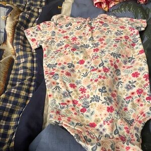 Carter's Floral Bodysuit - Pink and Blue